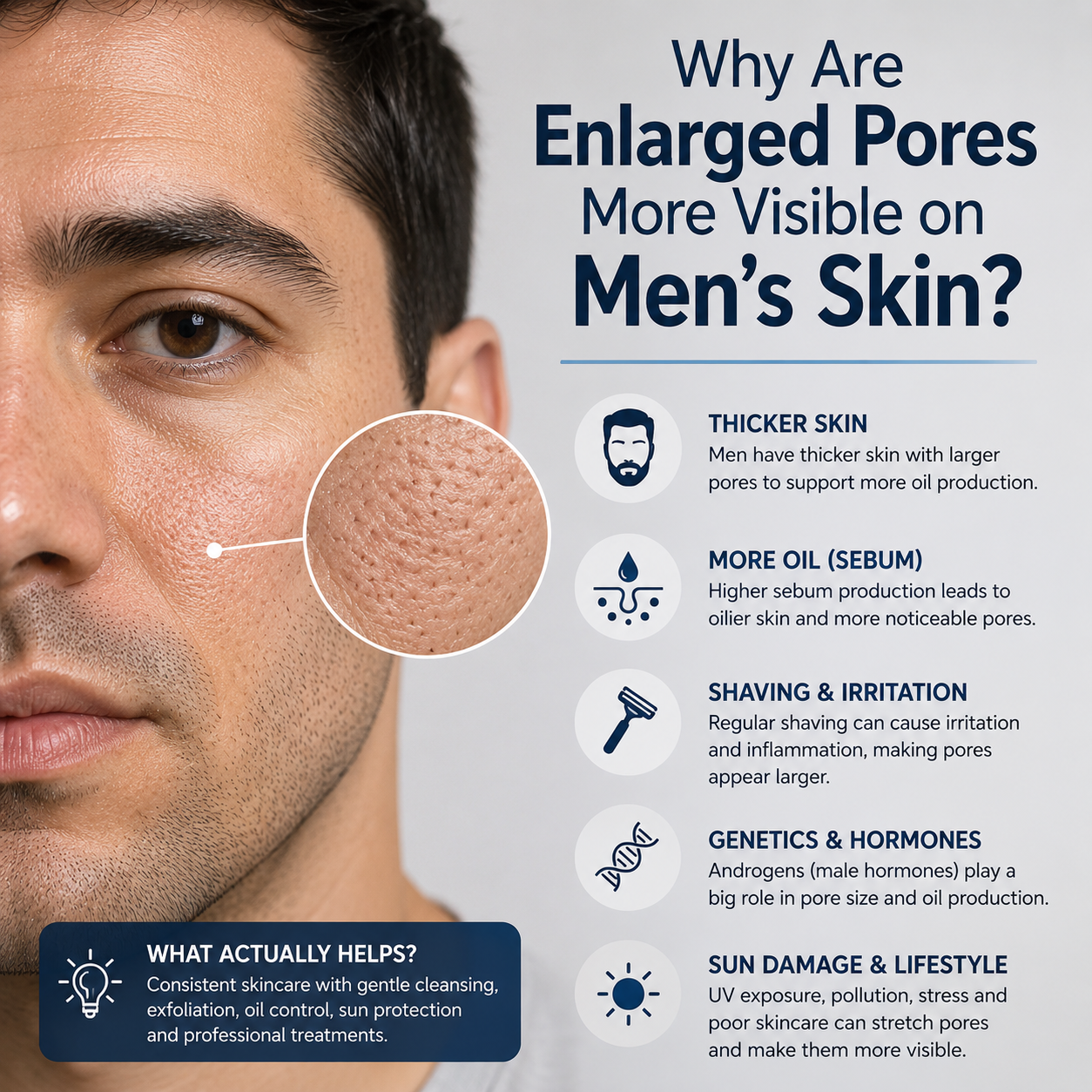 open pores